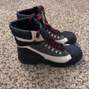 Nautica Shoes Women Normalin High Top Sneakers Blue Faux Leather Lace Up Size 10